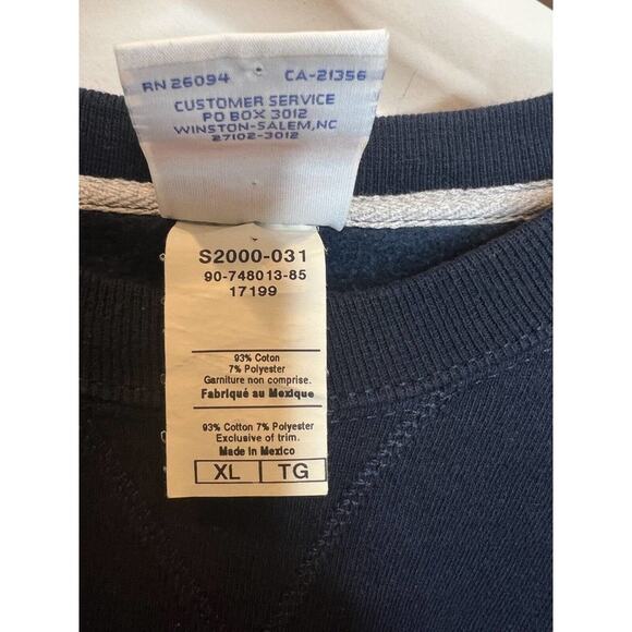 Champion Classics Authentic Apparel Navy Blue Crewneck Sweatshirt - Picture 4 of 8